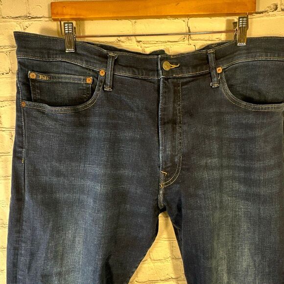 Polo Ralph Lauren Jeans Mens 38Tx36 Blue The Hampton Relaxed Straight - Picture 2 of 11